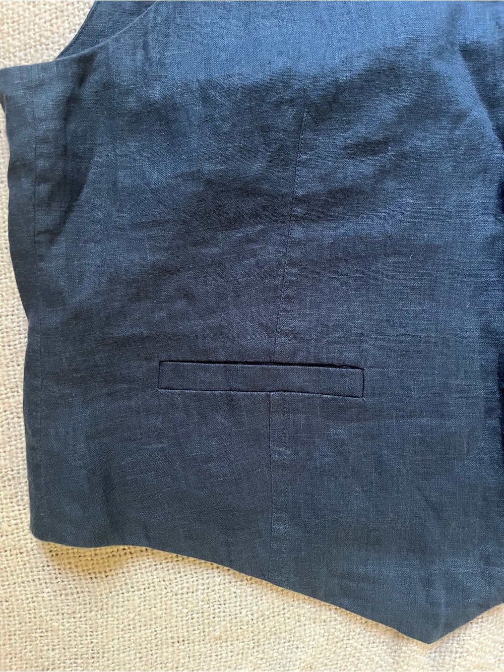 Madewell Midnight Navy Lined Linen Vest - Picture 9 of 9